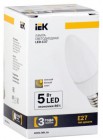 Лампа светодиодная ECO C35 5Вт свеча 3000К тепл. бел. E27 450лм 230-240В IEK LLE-C35-5-230-30-E27