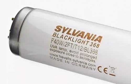 Лампа SYLVANIA в пленке F 40W/T12/2ft/BL368 Shater Resistant G13 590mm 315-400nm 0000126 0000126