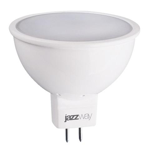Лампа светодиодная PLED-ECO 5Вт JCDR MR16 3000К тепл. бел. GU5.3 400лм 220-240В JazzWay 1037077A 1037077A