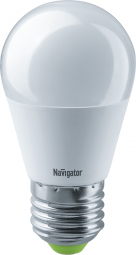 Лампа светодиодная 61 337 NLL-G45-8.5-230-4K-E27 8.5Вт шар матовая 4000К нейтр. бел. E27 680лм 176-264В Navigator 61337 61337